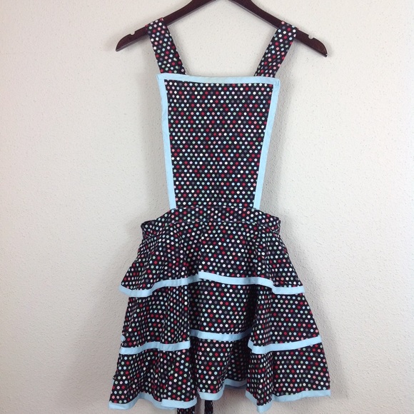 Polka Dot Print Ruffled Hem Custom Apron - Picture 1 of 5